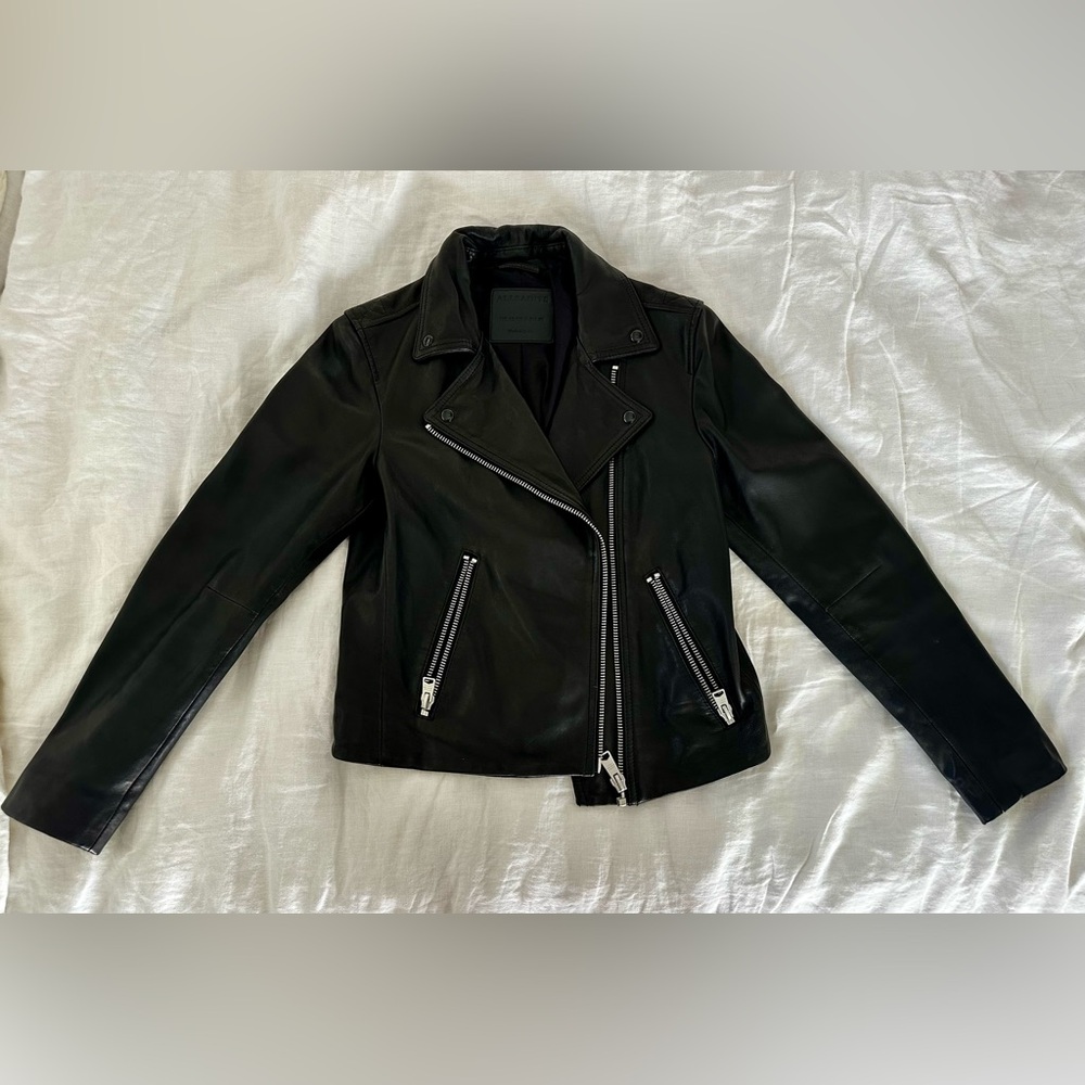 All Saints Leather moto jacket NWOT size 8